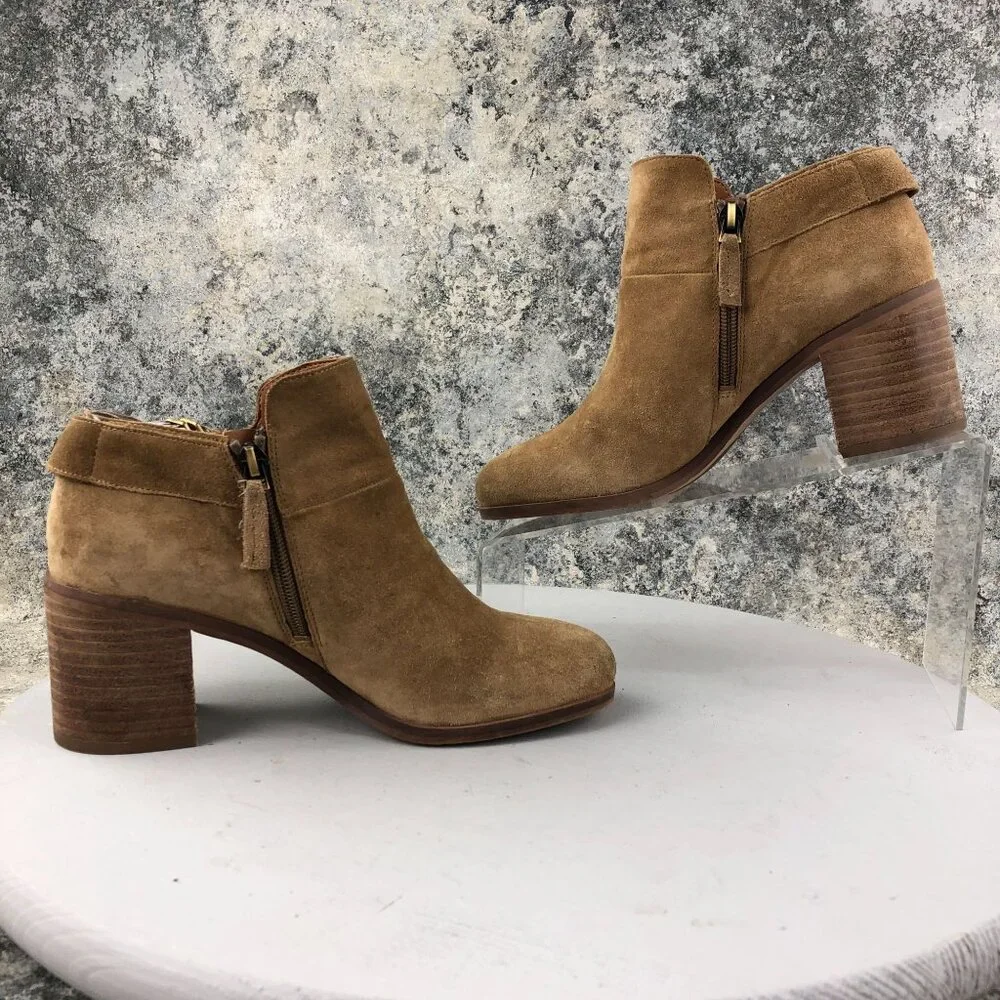 SARTO Franco Sarto Women's Size 7M Matisse Brown Suede Side Zip Ankle Booties